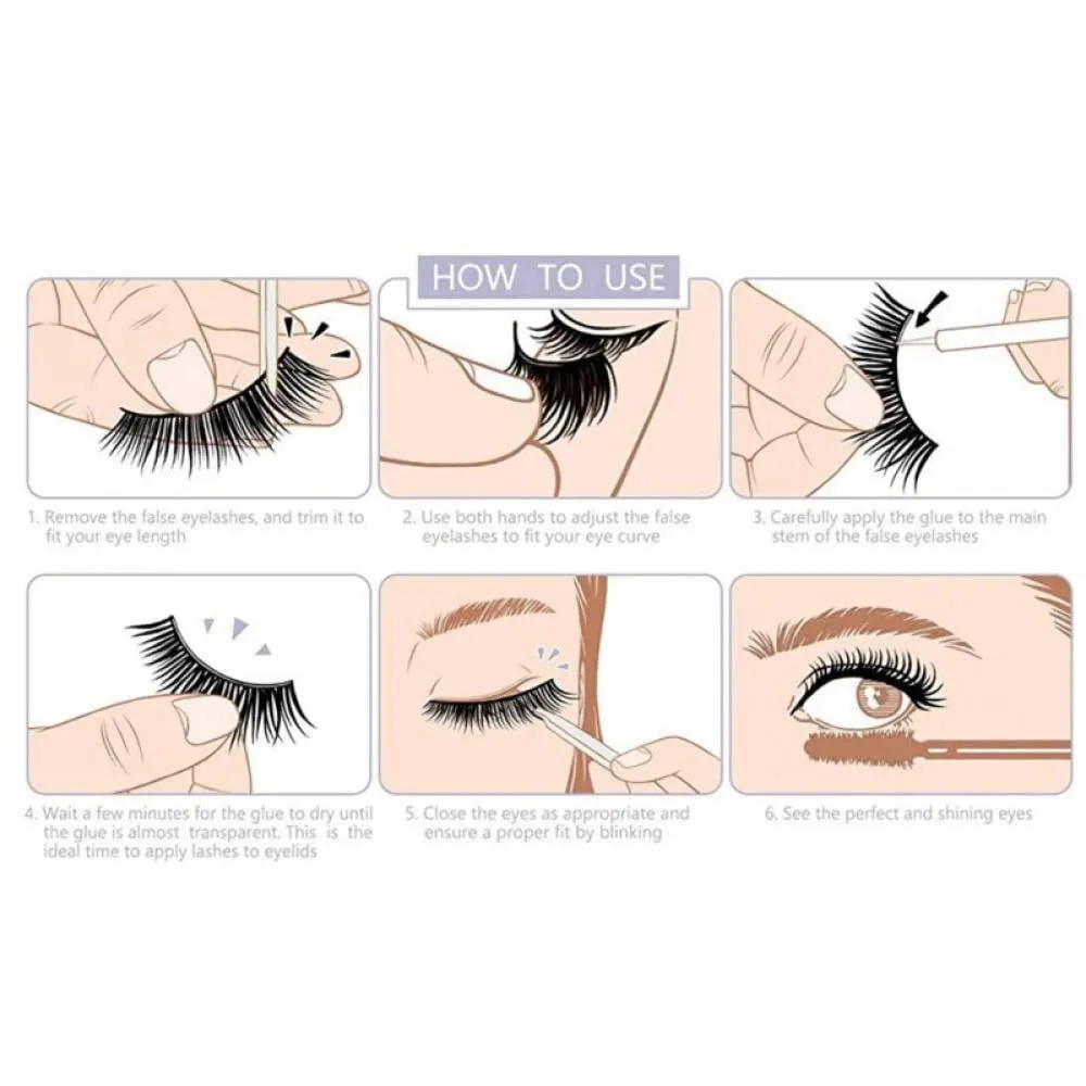 5D Faux Mink Lashes Handmade Luxurious Volume Fluffy Natural False Eyelashes, 7 Pairs