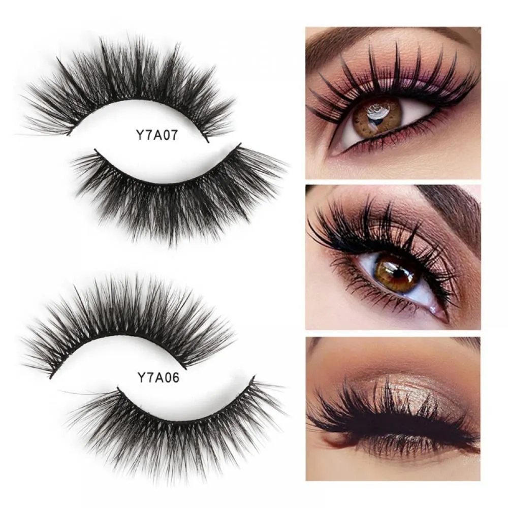 5D Faux Mink Lashes Handmade Luxurious Volume Fluffy Natural False Eyelashes, 7 Pairs