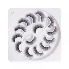 5D Faux Mink Lashes Handmade Luxurious Volume Fluffy Natural False Eyelashes, 7 Pairs