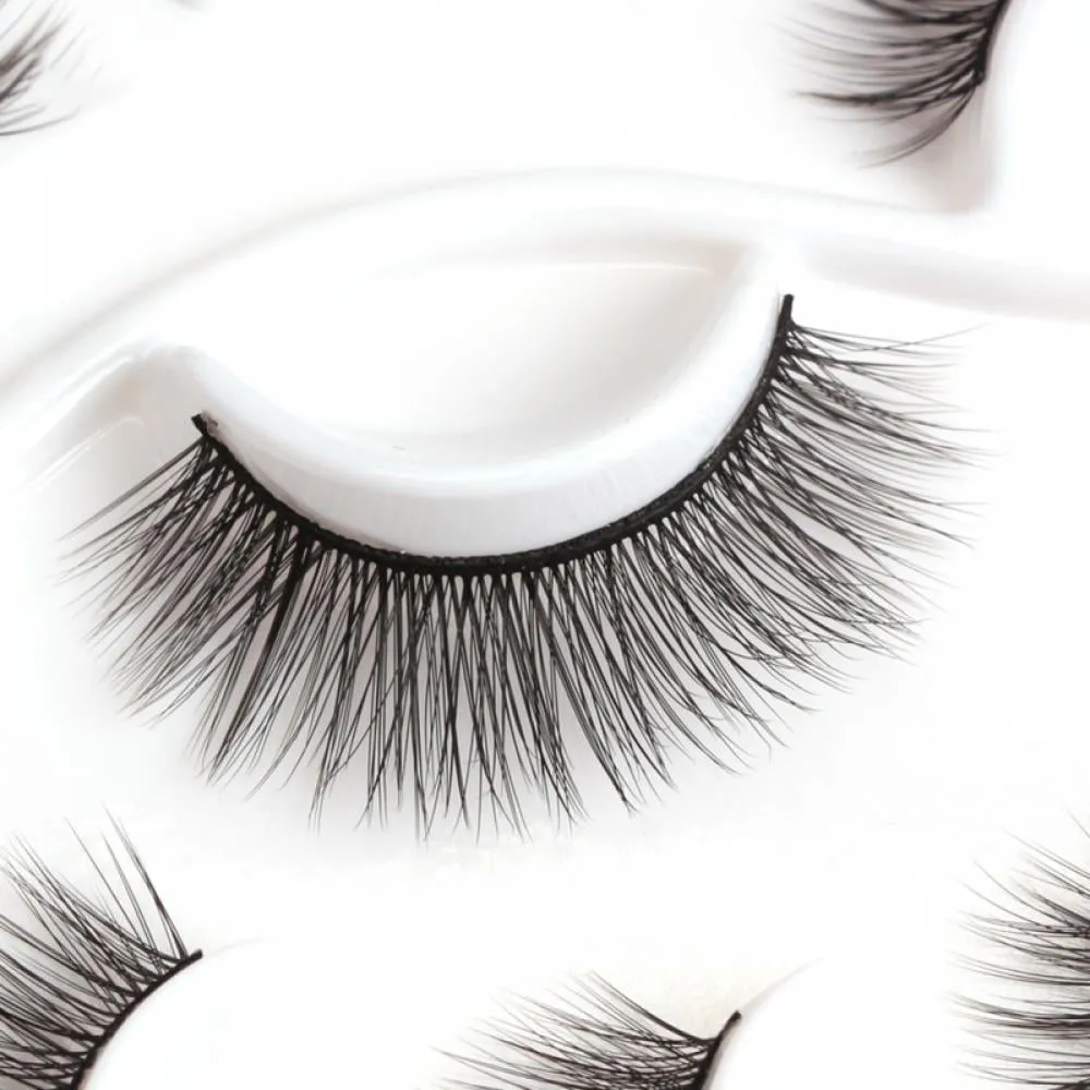 5D Faux Mink Lashes Handmade Luxurious Volume Fluffy Natural False Eyelashes, 7 Pairs