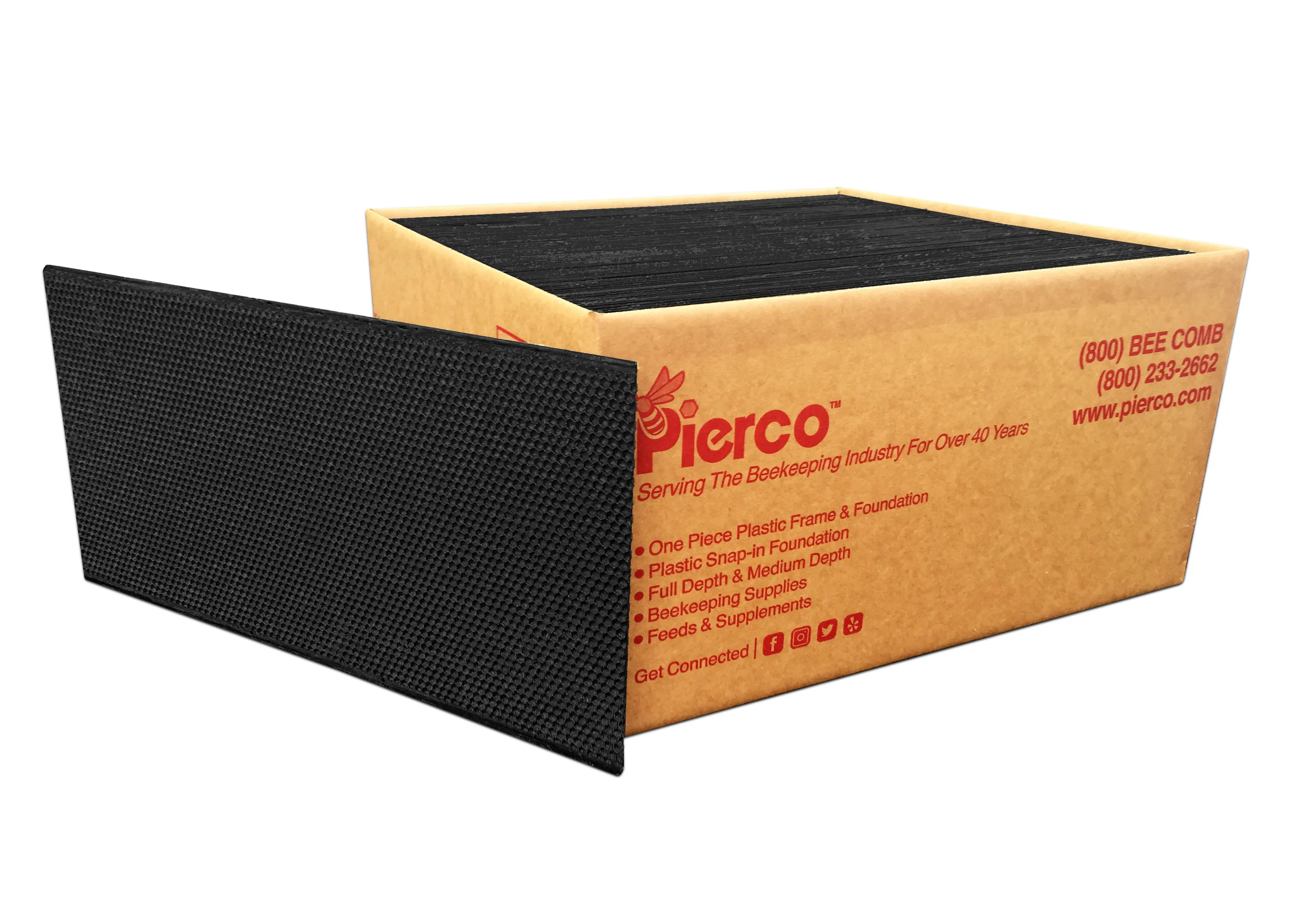 7" Plastic Foundation Waxed (for 7-1/4" frames) - 100 pack ($1.65 ea.)
