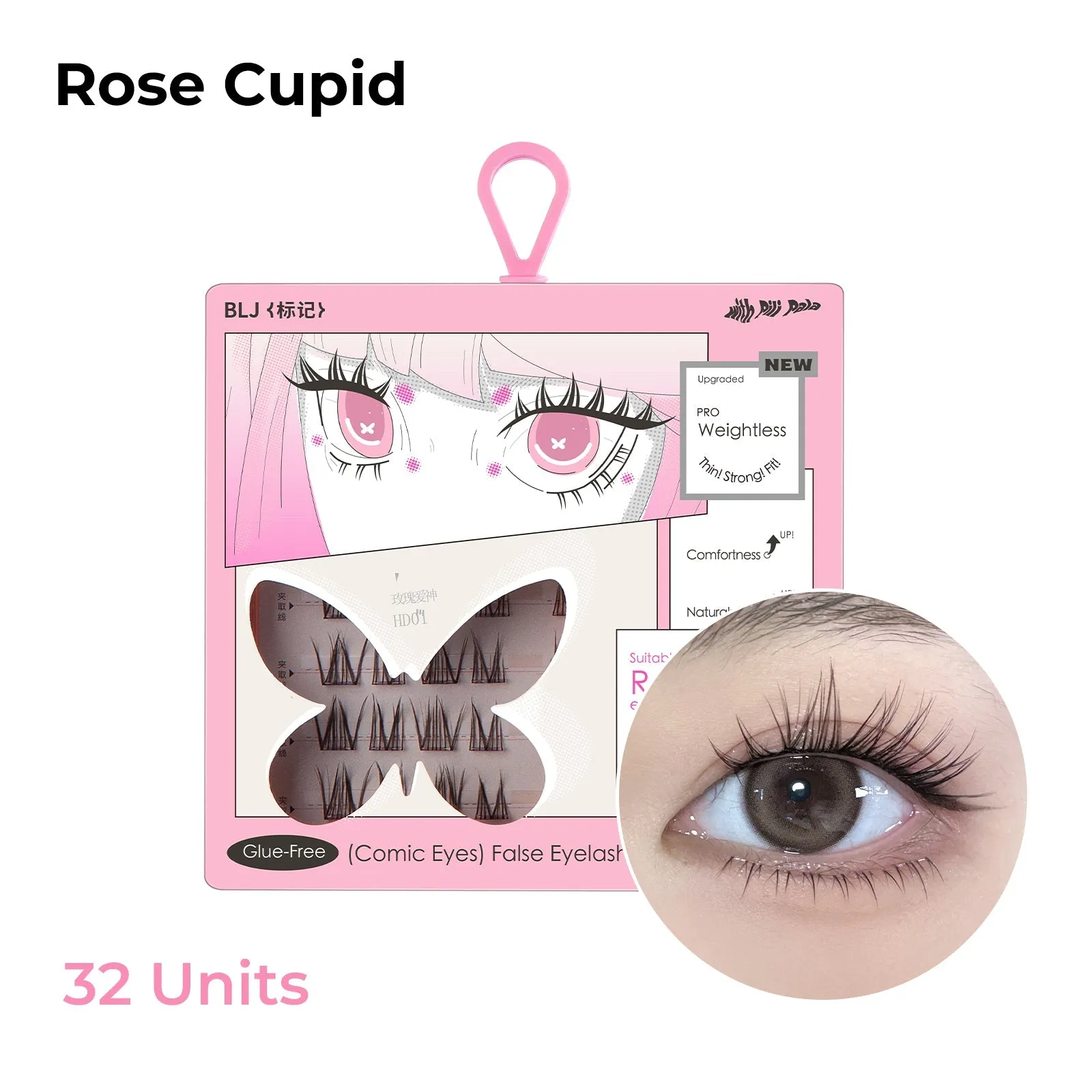 BLJ Comic Eyes Glue-free False Eyelashes (4 Styles)