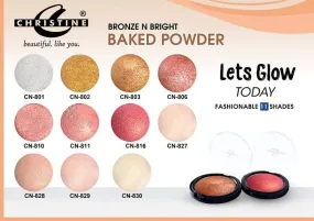 CHRISTINE BRONZE N BRIGHT BAKED POWDER CN-816