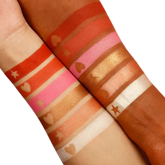 DE'LANCI QUEEN ILLUMINATOR 6 COLOR HIGHLIGHTER PALETTE DARK SKIN 27gm