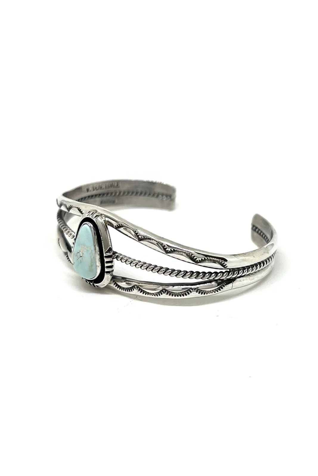 Delicate Dry Creek Turquoise Bracelet by Navajo artist Will Denetdale