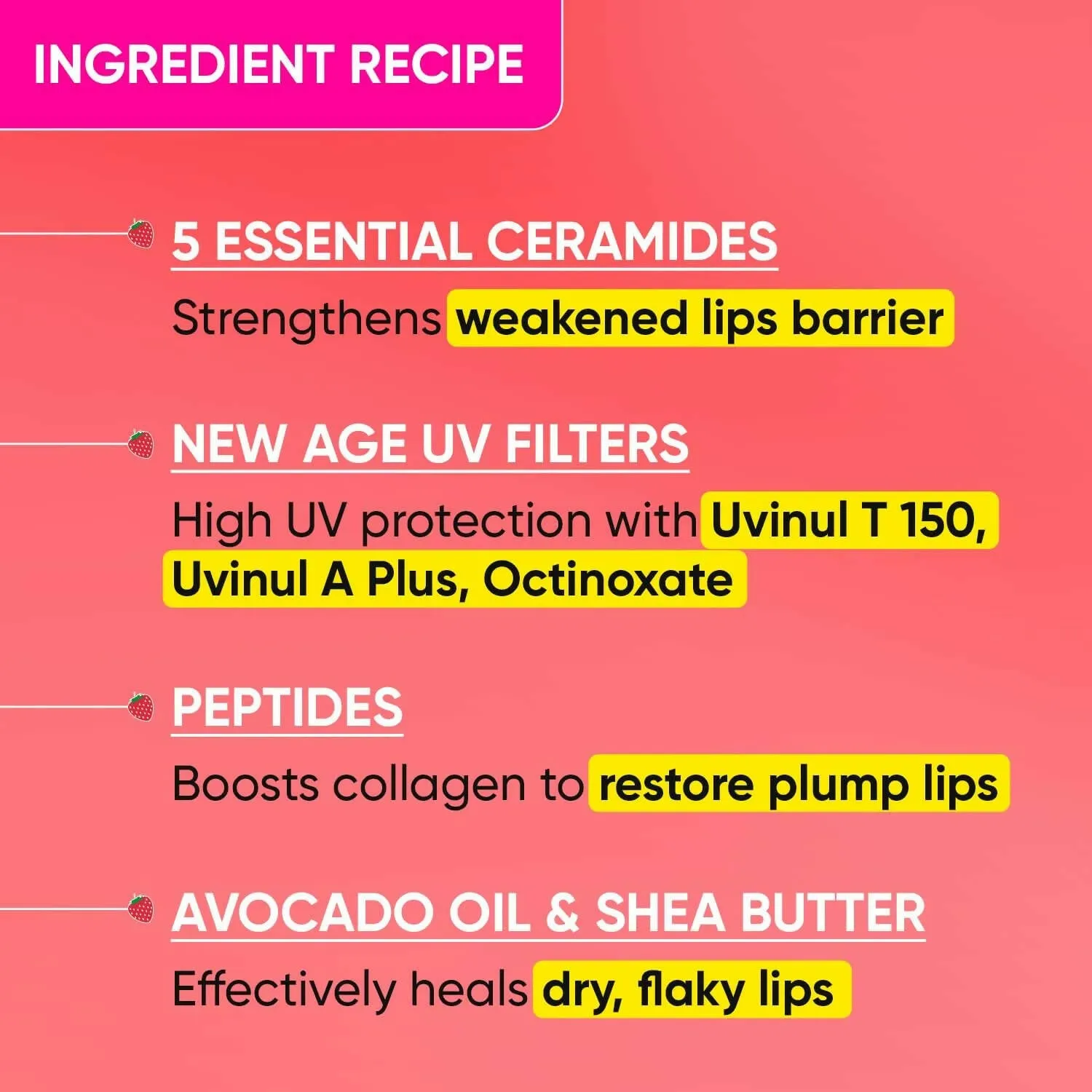 Dot & Key Barrier Repair Ceramide & Peptide SPF 50 , PA    Lip Balm - Red Romance