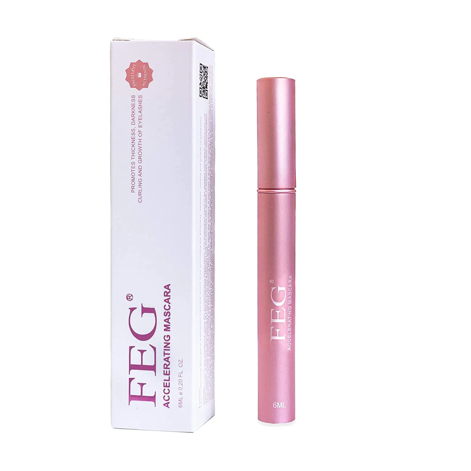 FEG Accelerating Mascara | Mascara and Eyelash Enhancer Serum in One | Fast Effective Growth Creates Longer & Darker Eyelashes | Best Natural Eyelash Serum to Grow Lashes in the Market | 6 mL