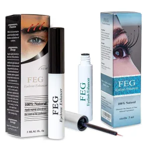 FEG Eyelash & Eyebrow Enhancer Serums; 100% Natural, Irritation Free Ingredients. Enhance Your Eye Lash and Eye Brow Growth; 100% Authentic