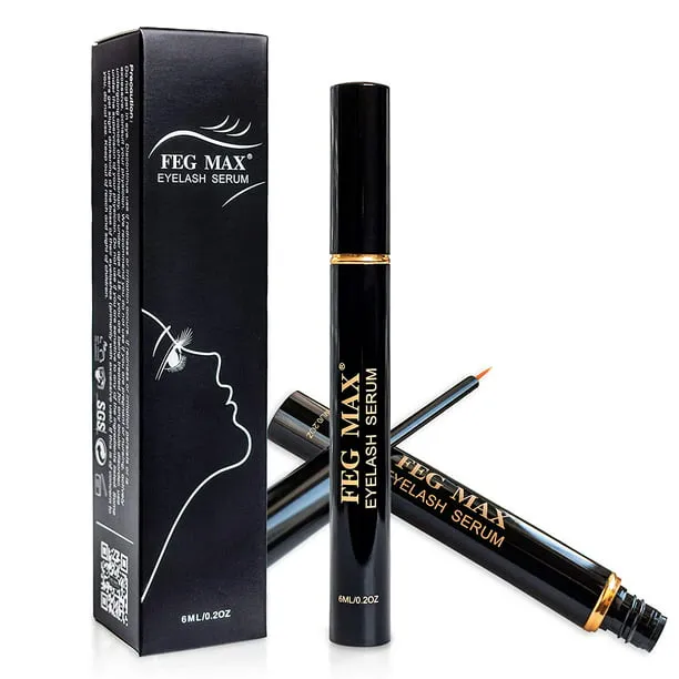 FEG Max Eyelash Serum | For Lash and Brow | Fast Effective Growth Creates Longer & Darker Eyelashes | Best Natural Eyelash Serum to Grow Lashes in the Market | 6 mL