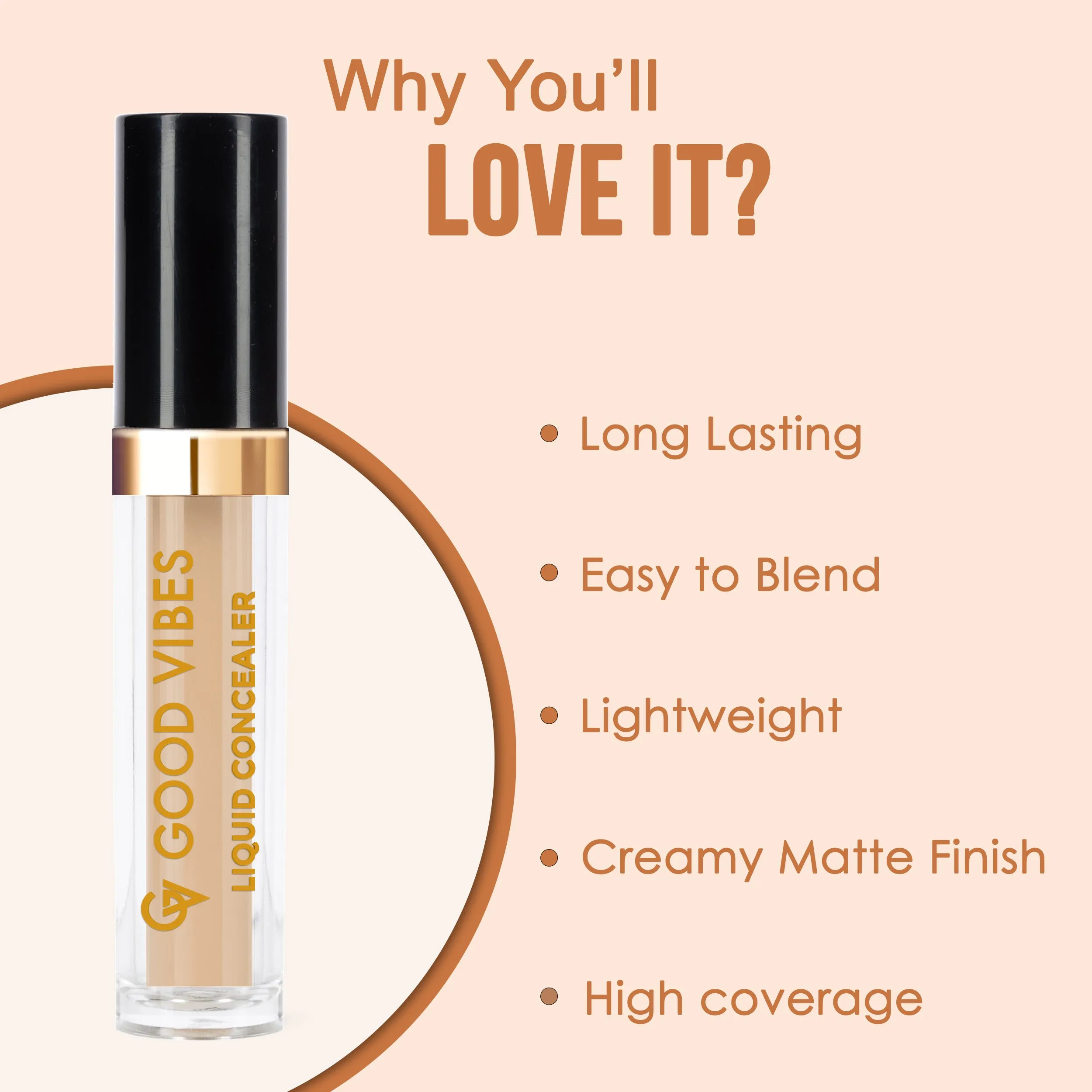 Good Vibes HydraGlow Liquid Concealer- Milk 25 (4.8ml)