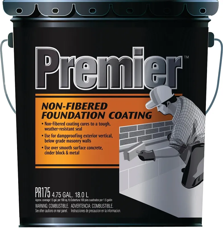 Henry PR175070 Foundation Coating, Black, Liquid, 5 gal Pail :PAIL: QUANTITY: 1