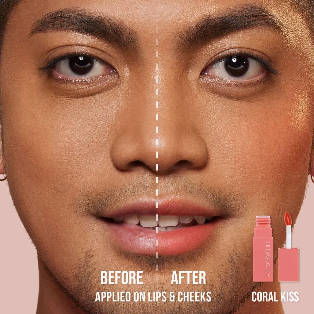 Huda Beauty Creamy Lip And Cheek Satin(Coral Kiss)