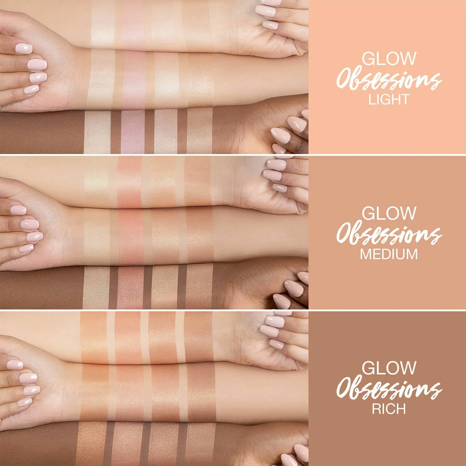 Huda Beauty Glow Obsessions Mini Face Palette LIGHT GLOW 6.4gm