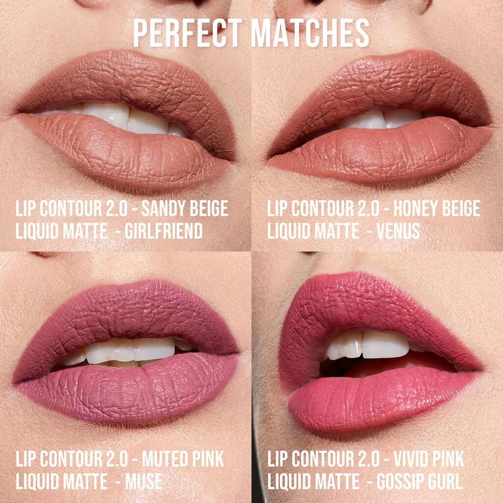 Huda Beauty Lip Liner Lip Contour 2.0 Automatic Matte Lip Pencil (Universal Red)