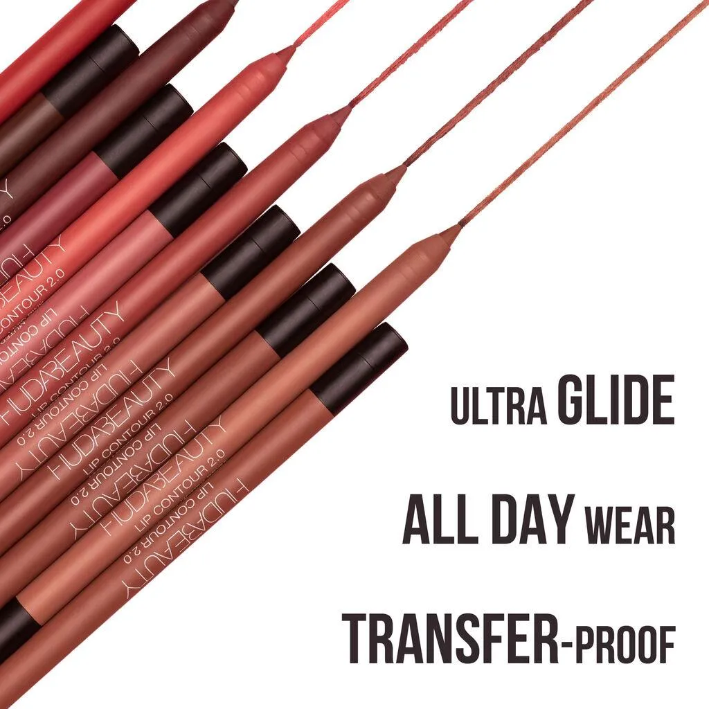 Huda Beauty Lip Liner Lip Contour 2.0 Automatic Matte Lip Pencil (Universal Red)