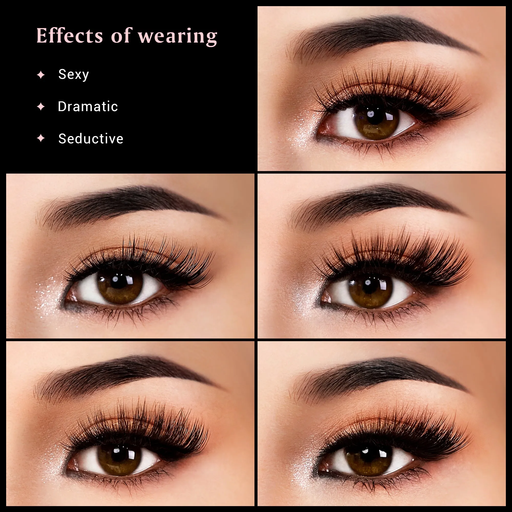 Jessup False Eyelashes,3D Fake Eyelashes 5 Pairs Pack Faux Mink Lashes Wispy Fluffy Dramatic Sexy Reusable False Lashes, FE501