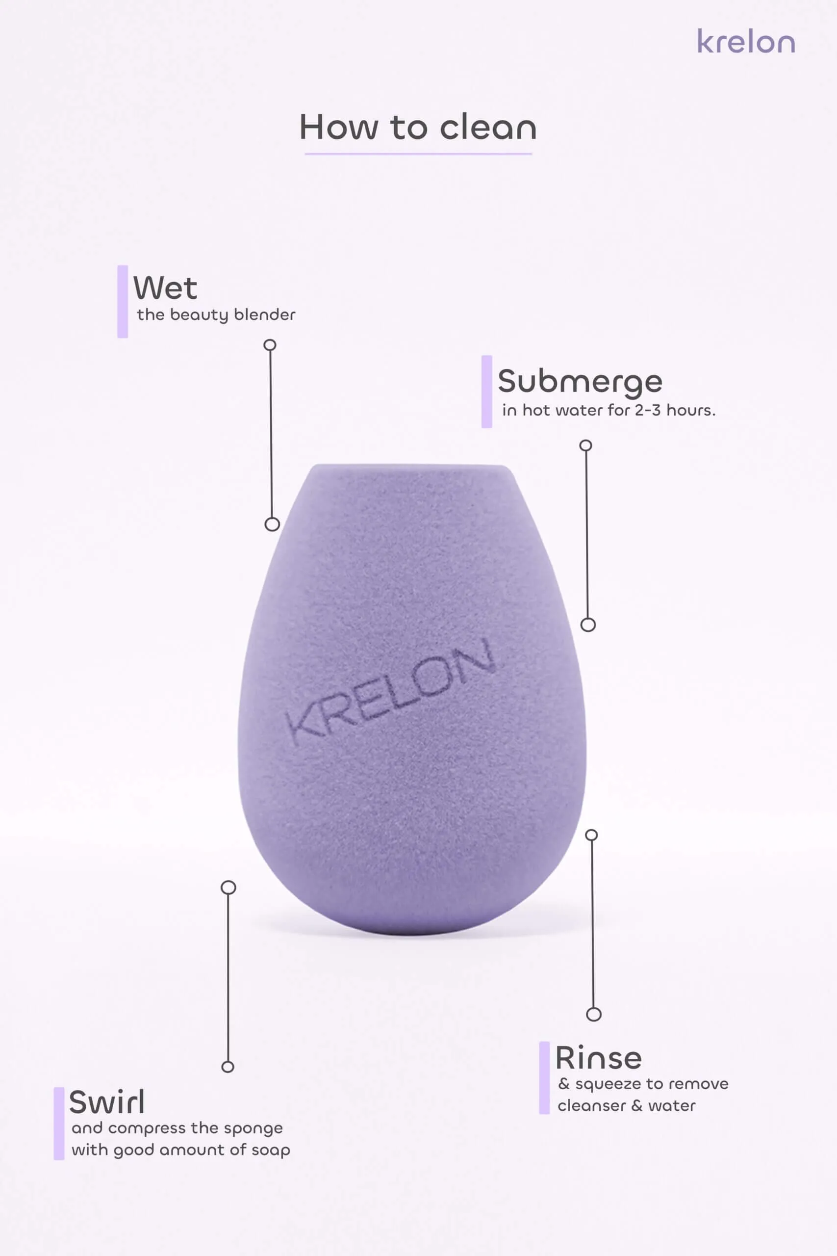 KRELON Crushh Micro fiber Beauty Velour Makeup Sponge