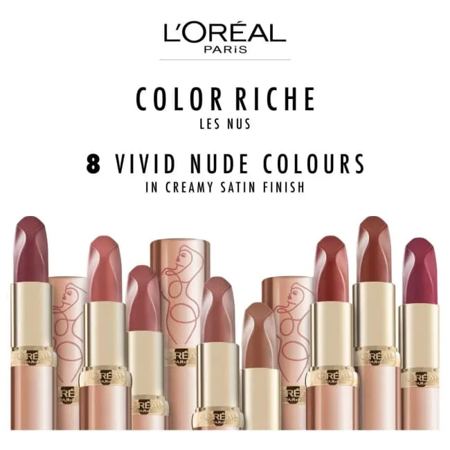 L'Oréal Paris Color Riche Classic Nude Satin Lipstick - Nu Confident