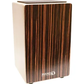 Mano Percussion MP-CAJ100-ES Cajon with Foam Seat Pad - Ebony Stripes