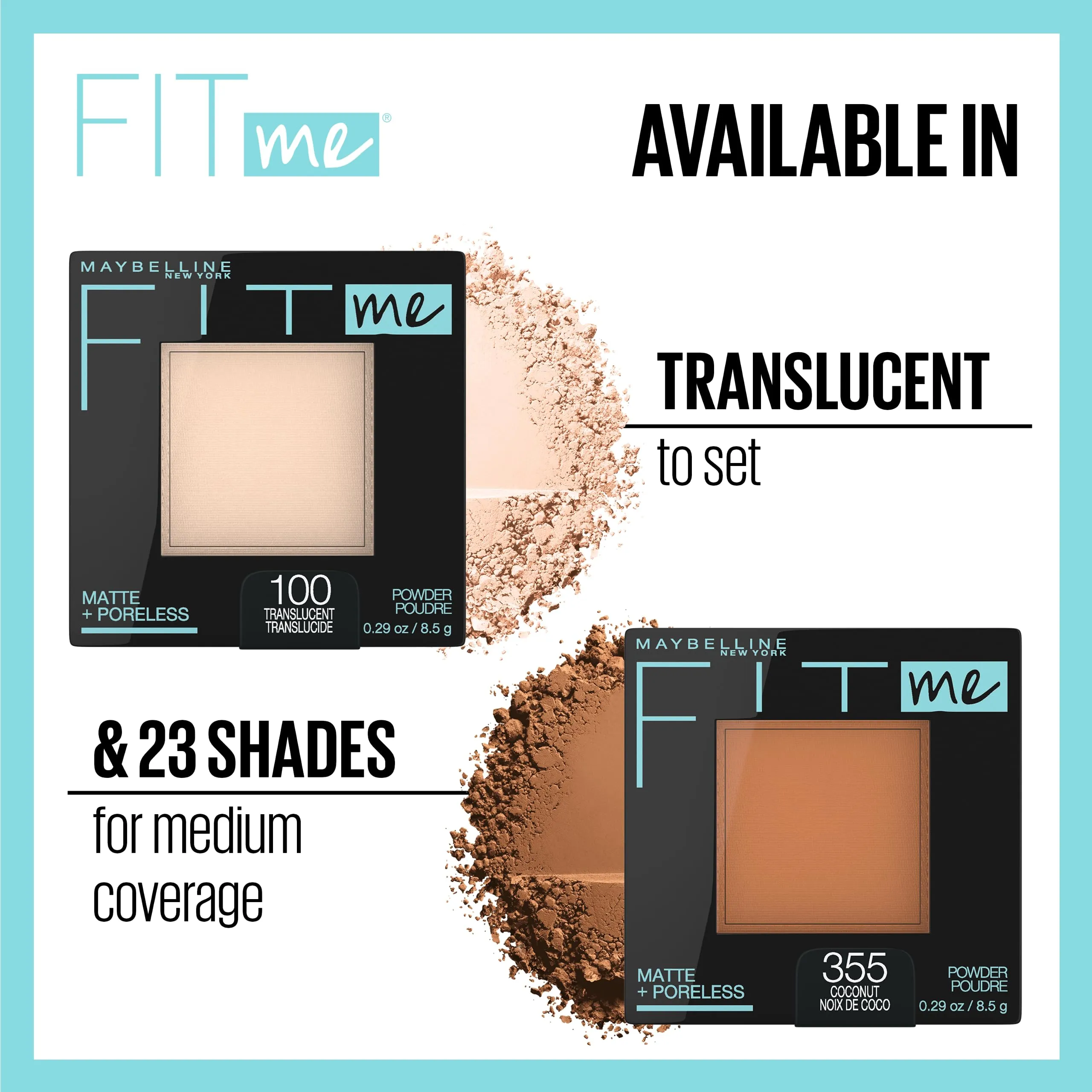 Maybelline New York Matte   Poreless Pressed Face Powder Makeup, Buff Beige, 8.5 Grams