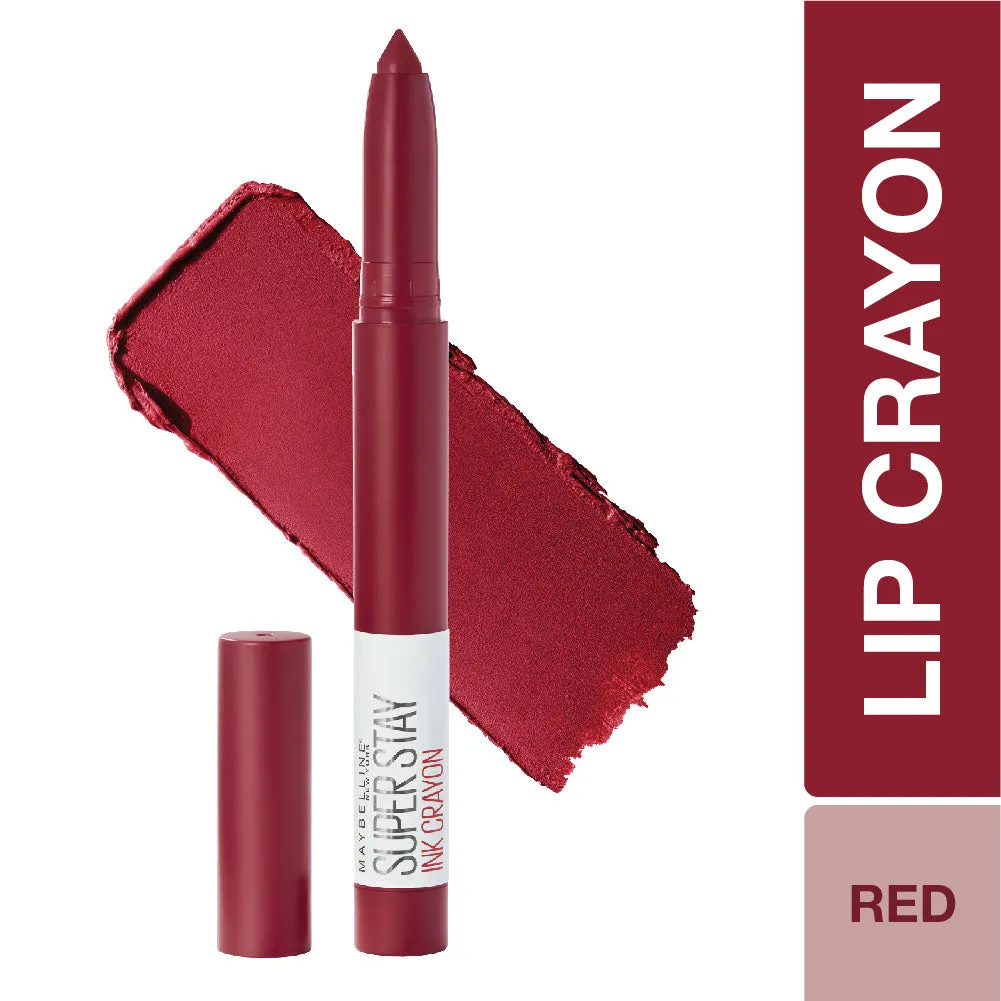 Maybelline New York Super Stay Crayon Lipstick, 50 Own your Empire, 1.2g