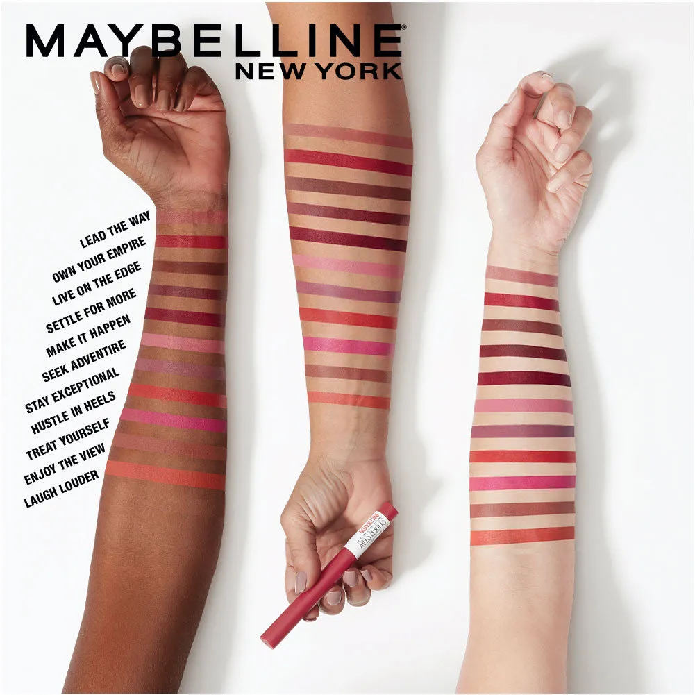 Maybelline New York Super Stay Crayon Lipstick, 50 Own your Empire, 1.2g