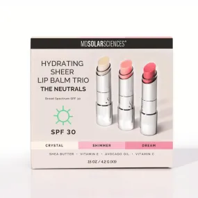 MDSolarSciences Hydrating Sheer Lip Balm SPF 30 Trio (The Neutrals)