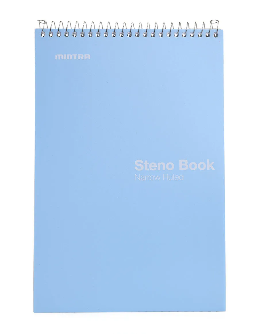 Mintra Office Steno Books - Arctic Ice, Chili Oil, Green Olive, Charcoal 100 sheets (8 Pack)