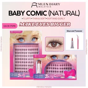MLEN DIARY Baby Comic(Natural) False Eyelashes 懒人芭比漫画假睫毛