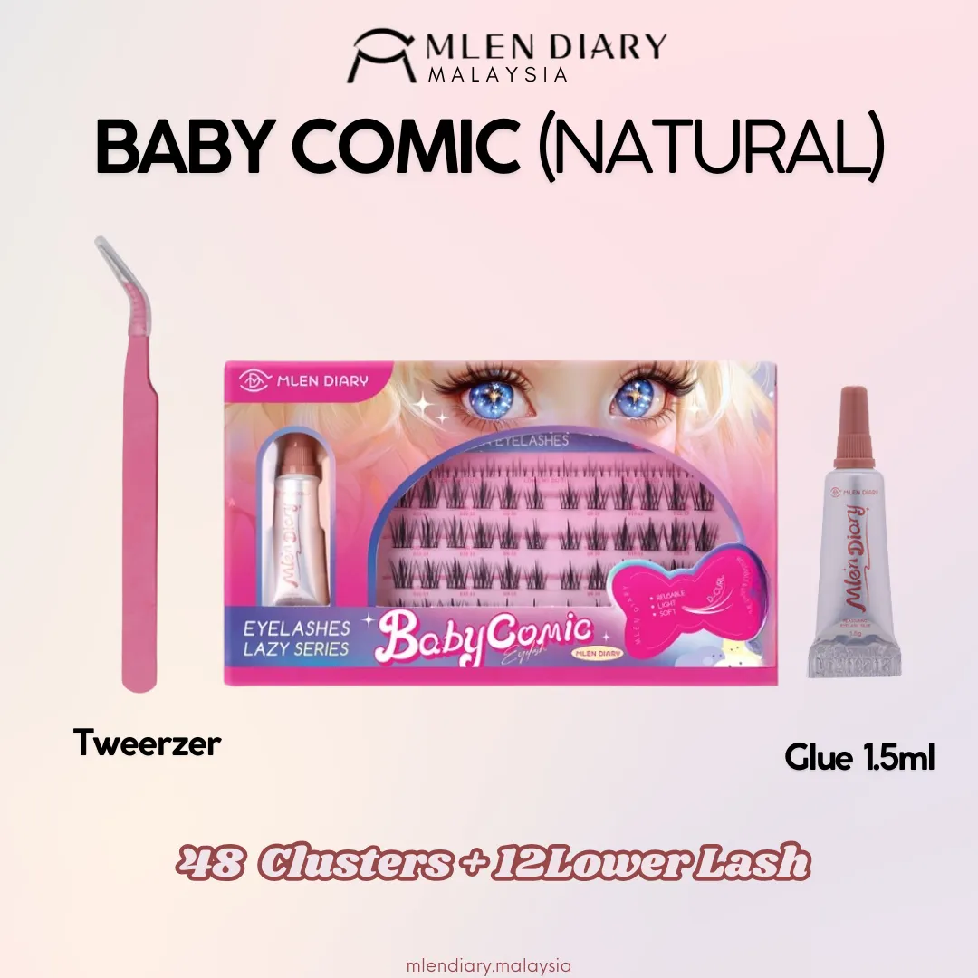 MLEN DIARY Baby Comic(Natural) False Eyelashes 懒人芭比漫画假睫毛