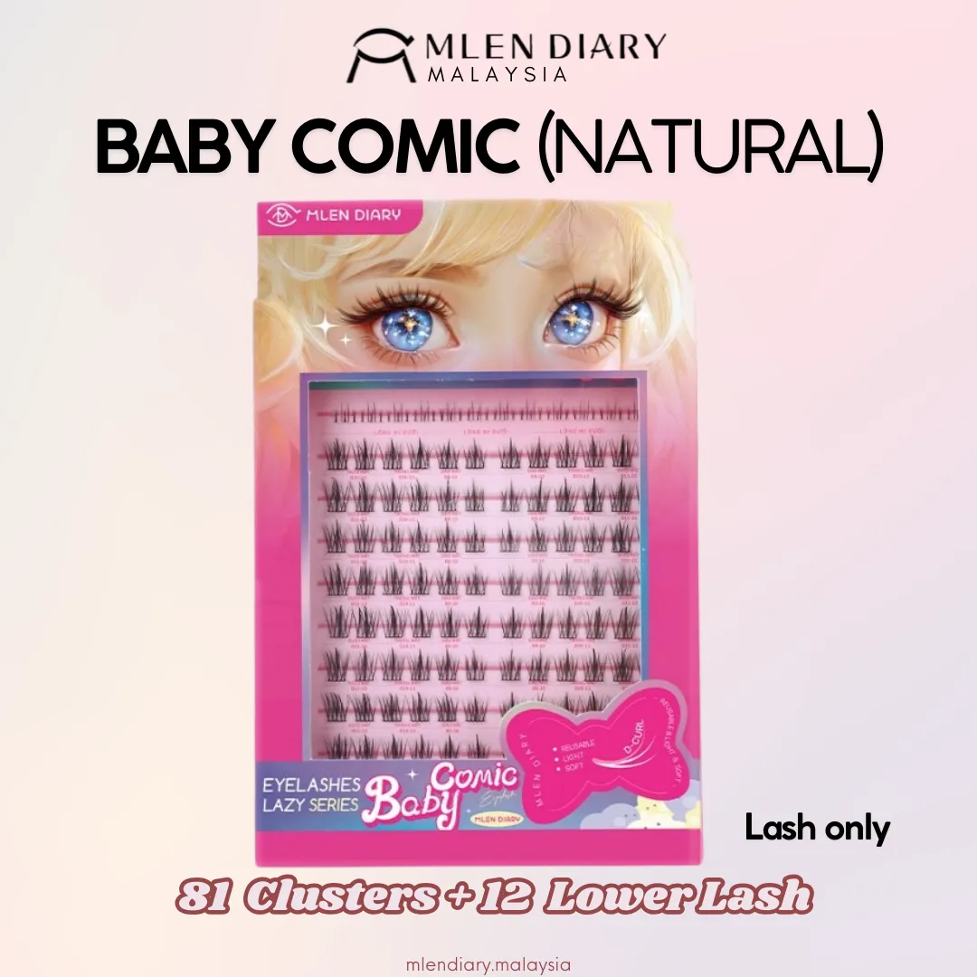 MLEN DIARY Baby Comic(Natural) False Eyelashes 懒人芭比漫画假睫毛