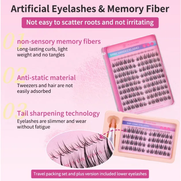MLEN DIARY Baby Comic(Natural) False Eyelashes 懒人芭比漫画假睫毛