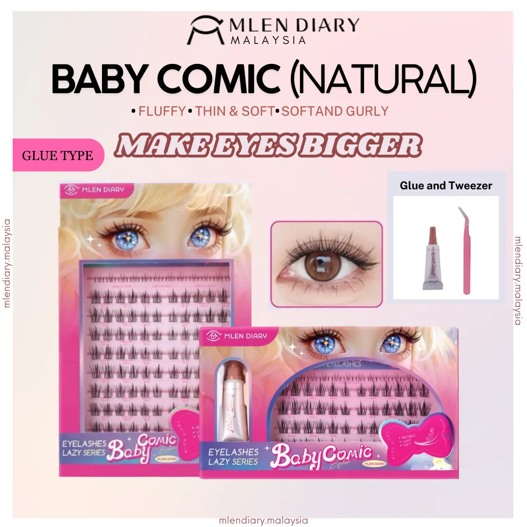 MLEN DIARY Baby Comic(Natural) False Eyelashes 懒人芭比漫画假睫毛