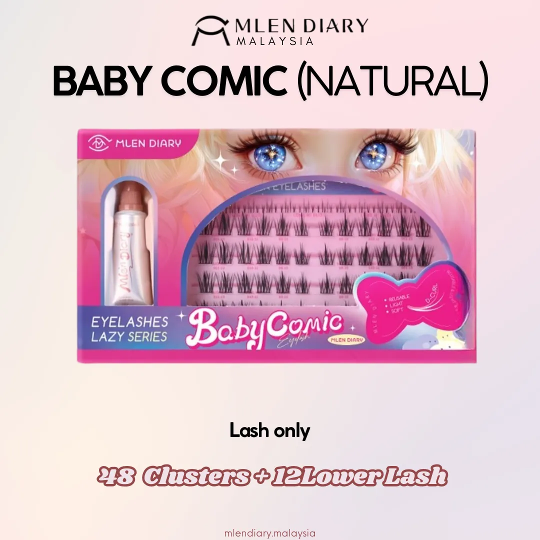 MLEN DIARY Baby Comic(Natural) False Eyelashes 懒人芭比漫画假睫毛