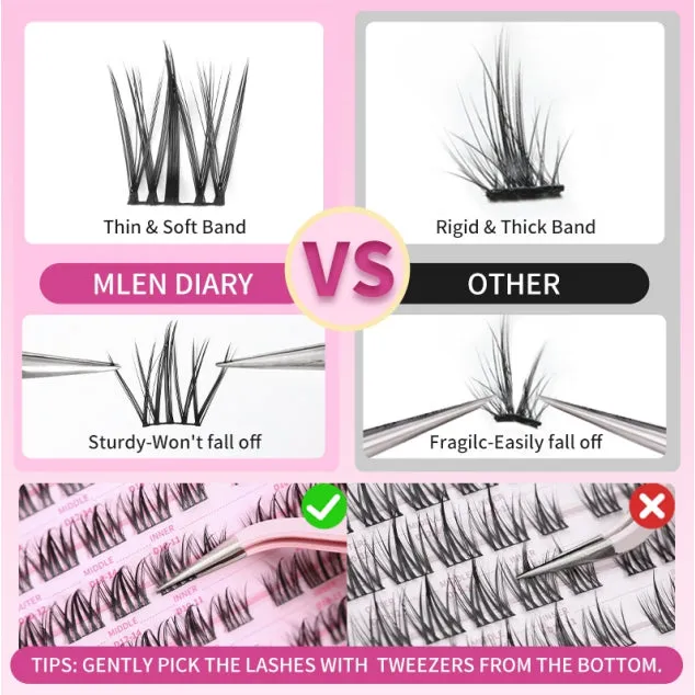 MLEN DIARY Baby Comic(Natural) False Eyelashes 懒人芭比漫画假睫毛