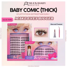 MLEN DIARY Baby Comic(Thick) False Eyelashes 懒人芭比漫画假睫毛