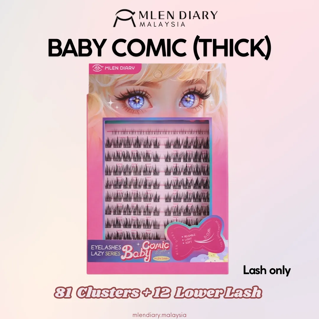 MLEN DIARY Baby Comic(Thick) False Eyelashes 懒人芭比漫画假睫毛