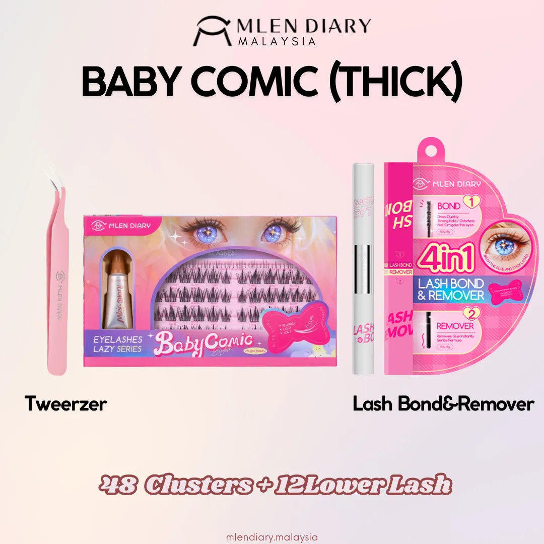 MLEN DIARY Baby Comic(Thick) False Eyelashes 懒人芭比漫画假睫毛