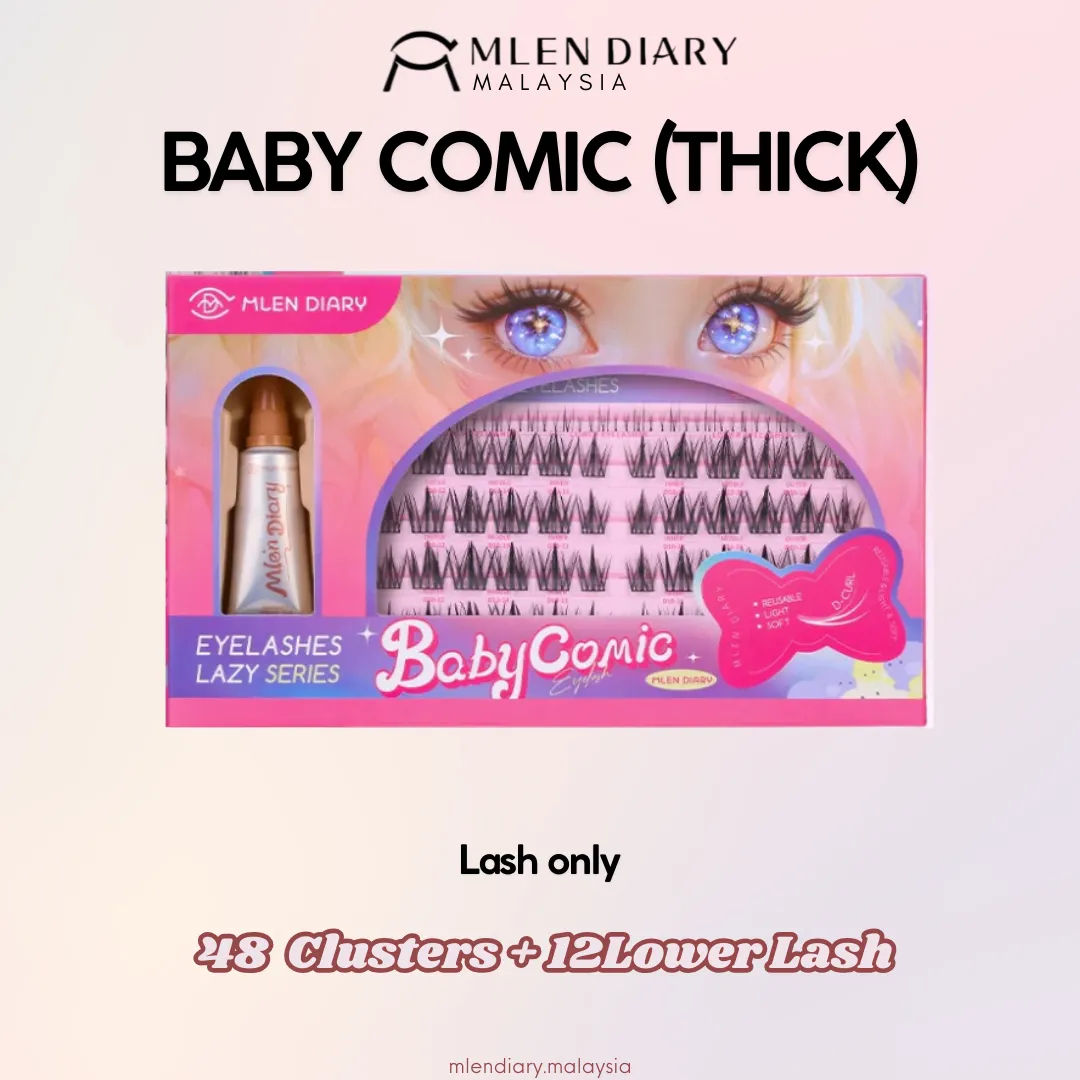 MLEN DIARY Baby Comic(Thick) False Eyelashes 懒人芭比漫画假睫毛