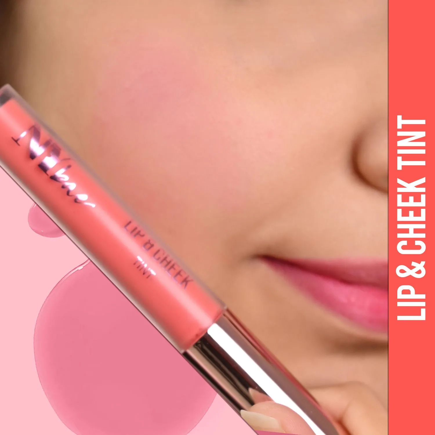 NY Bae Lip & Cheek Tint | Long Lasting | Watery Texture | Semi Opaque Pigment Coverage | Smudge Proof | Hydrating - Pink Rose 02 (2.6 ml)