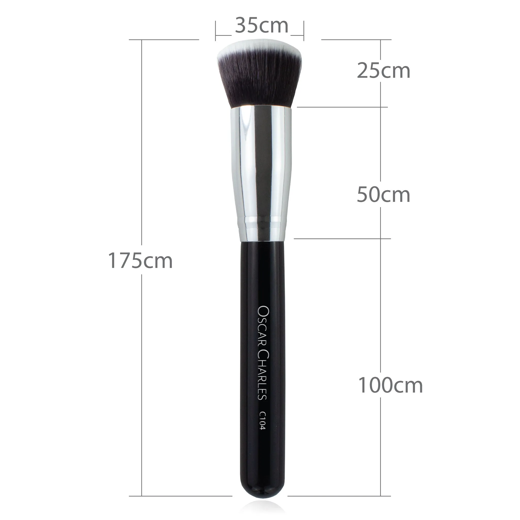 Oscar Charles 104 Luxe Flat Top Foundation Buff Makeup Brush