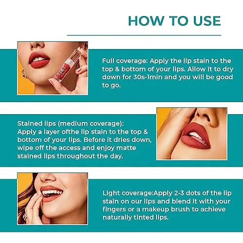 Tint Cosmetics 2.5ml Matte Finish Toast Liquid Lip Stain, Waterproof, Transfer Proof, Non-Sticky, Non Drying, Light Weight, Long Lasting & Hydrating For Girls & Women