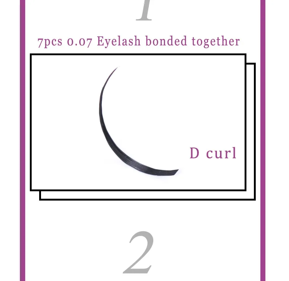 VenusFox 0.07Eyelash Bonded together BIG BUNCH Eyelash ExtensioN, Fairly Angel False Mink hair Eye lash