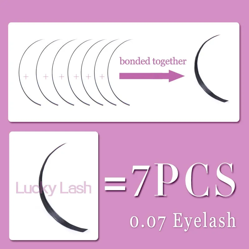 VenusFox 0.07Eyelash Bonded together BIG BUNCH Eyelash ExtensioN, Fairly Angel False Mink hair Eye lash