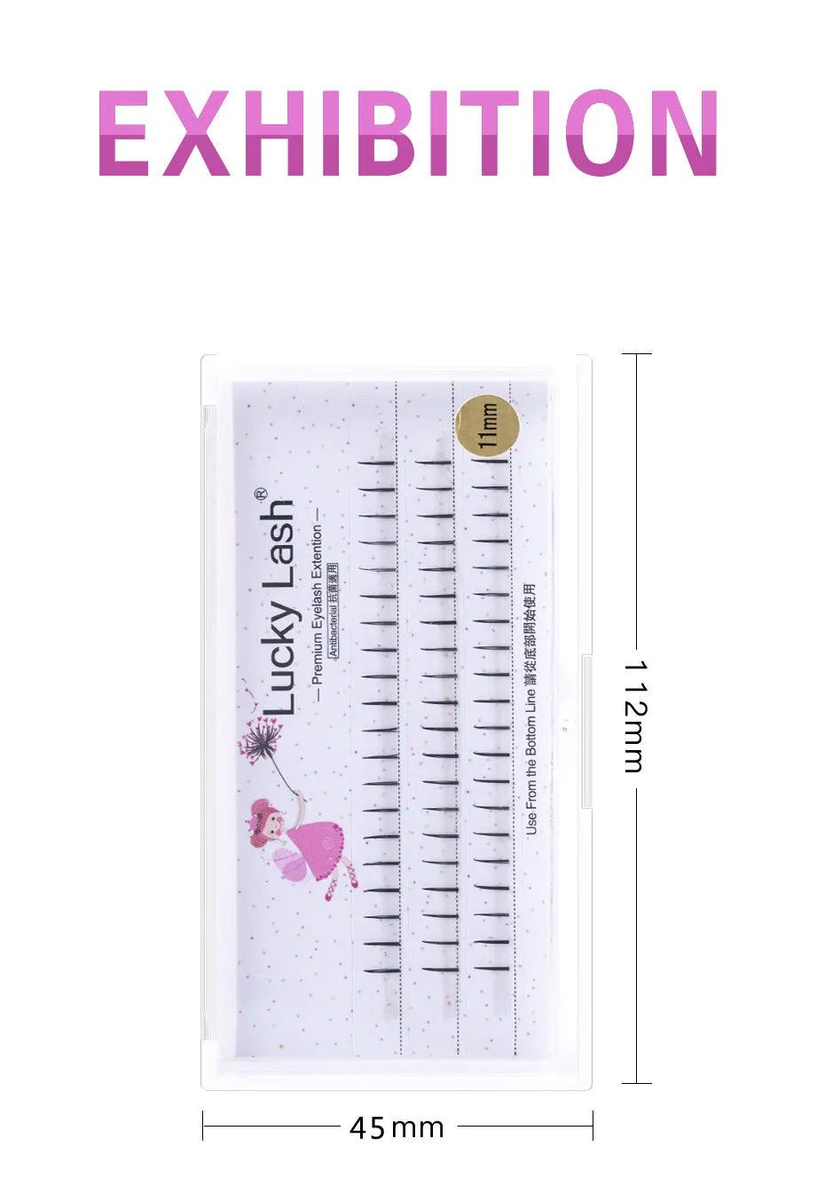 VenusFox 0.07Eyelash Bonded together BIG BUNCH Eyelash ExtensioN, Fairly Angel False Mink hair Eye lash