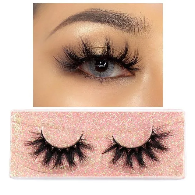 VenusFox eye Makeup Mink Lashes False Eyelashes 3D Volume Natural long Fluffy Reusable Soft Full Eyelash Extension Eye Mink Eyelashes