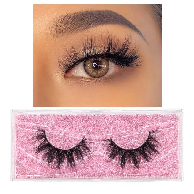 VenusFox eye Makeup Mink Lashes False Eyelashes 3D Volume Natural long Fluffy Reusable Soft Full Eyelash Extension Eye Mink Eyelashes