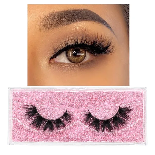 VenusFox eye Makeup Mink Lashes False Eyelashes 3D Volume Natural long Fluffy Reusable Soft Full Eyelash Extension Eye Mink Eyelashes