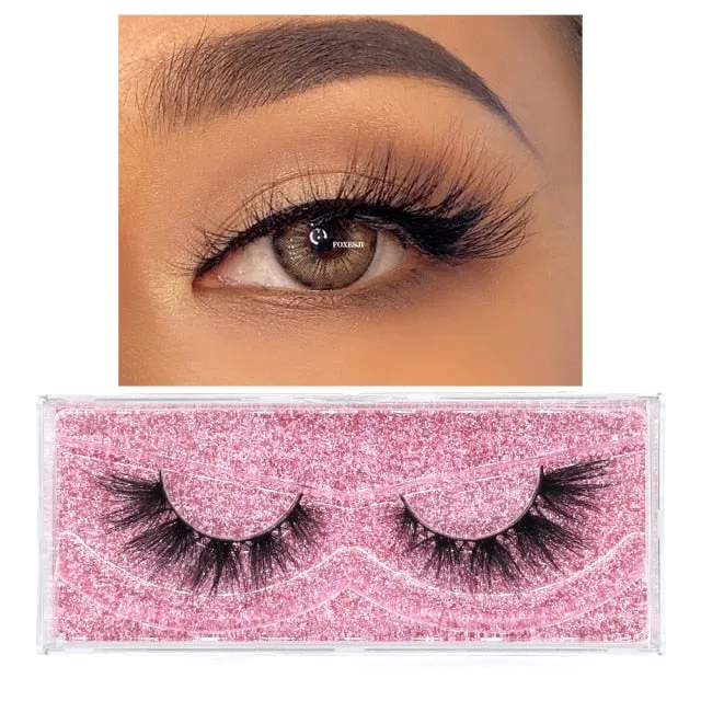 VenusFox eye Makeup Mink Lashes False Eyelashes 3D Volume Natural long Fluffy Reusable Soft Full Eyelash Extension Eye Mink Eyelashes
