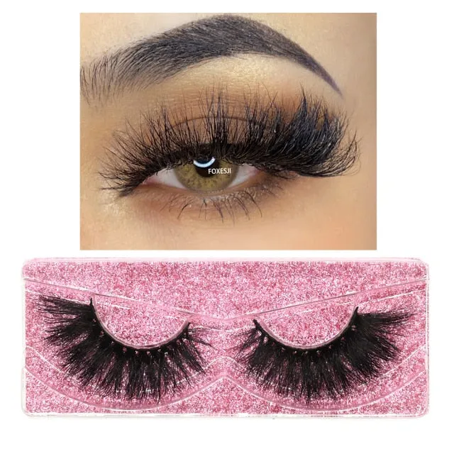 VenusFox eye Makeup Mink Lashes False Eyelashes 3D Volume Natural long Fluffy Reusable Soft Full Eyelash Extension Eye Mink Eyelashes